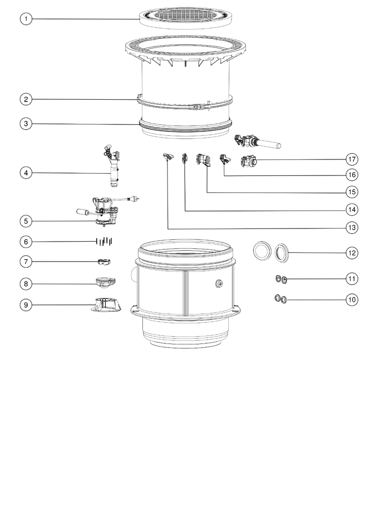 Kessel Pumpstation Aquapump Medium Mono GTF 600, 800-1250 mm, mit Schwimmer, Abdeckung D