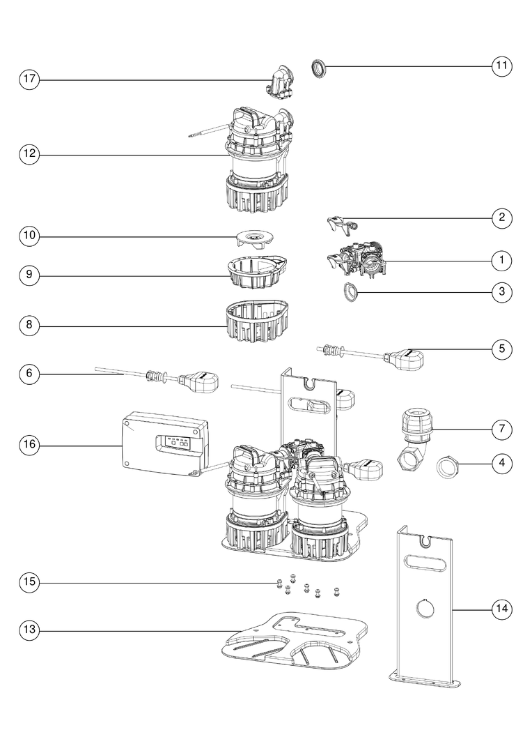 KESSEL-Pumpen-Einbausatz Retrofit S Duo, GTF 1000-S1, 230V