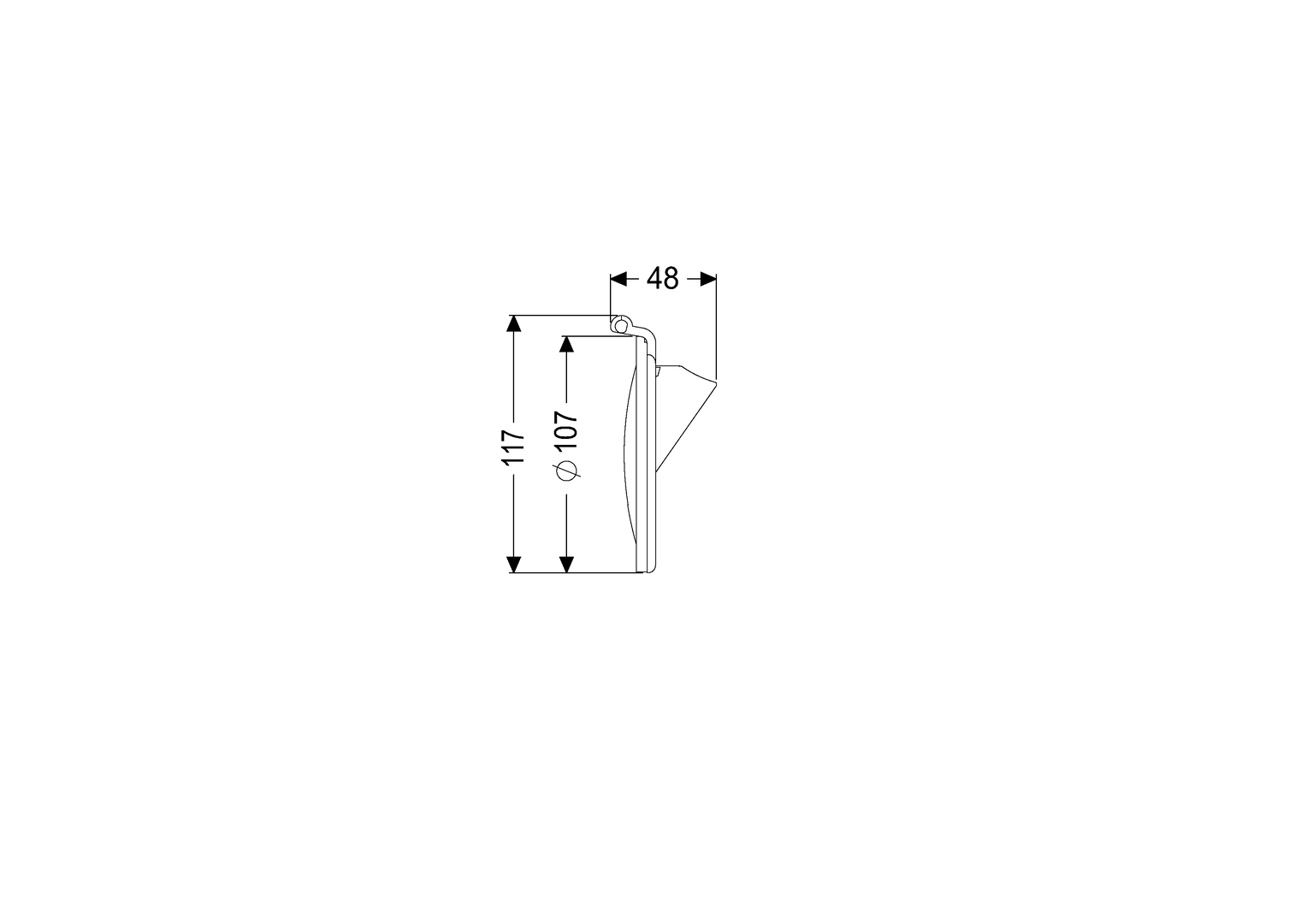 Kessel Rückstauklappe DN 90-100, als Rattenschutz, Edelstahl