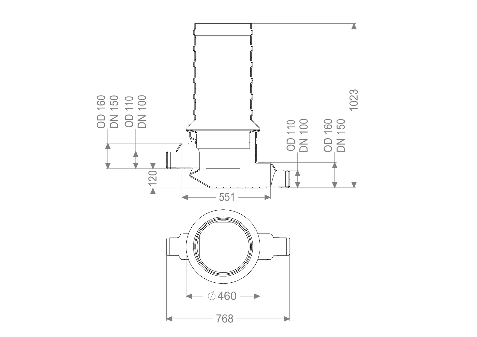 KESSEL-Probenahmeschacht LW 400, DN 100/150, Klasse D, belüftet