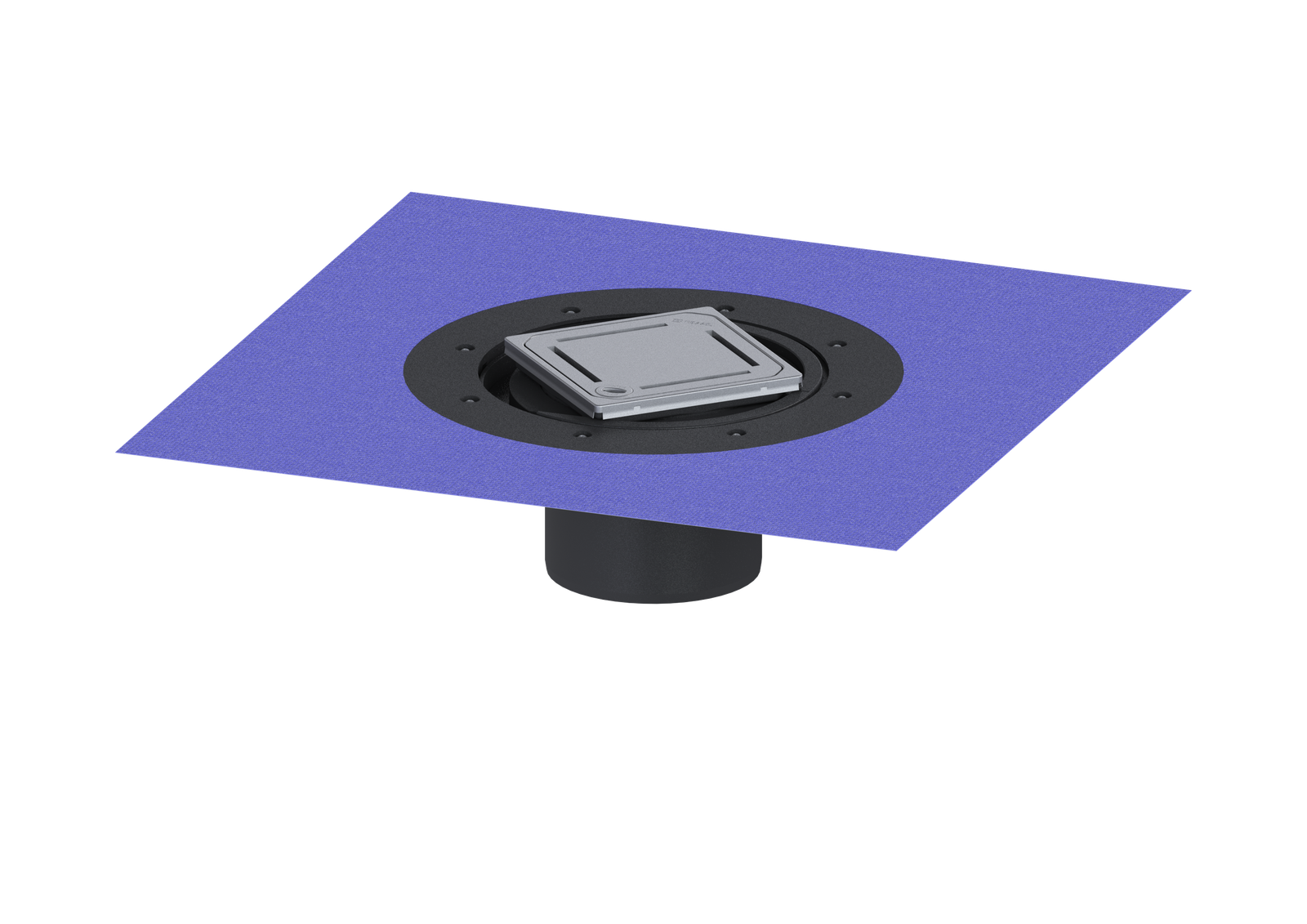 Kessel Dünnbettaufsatz Variofix 120x120mm, aus ABS, mit Designrost, Slot-Design