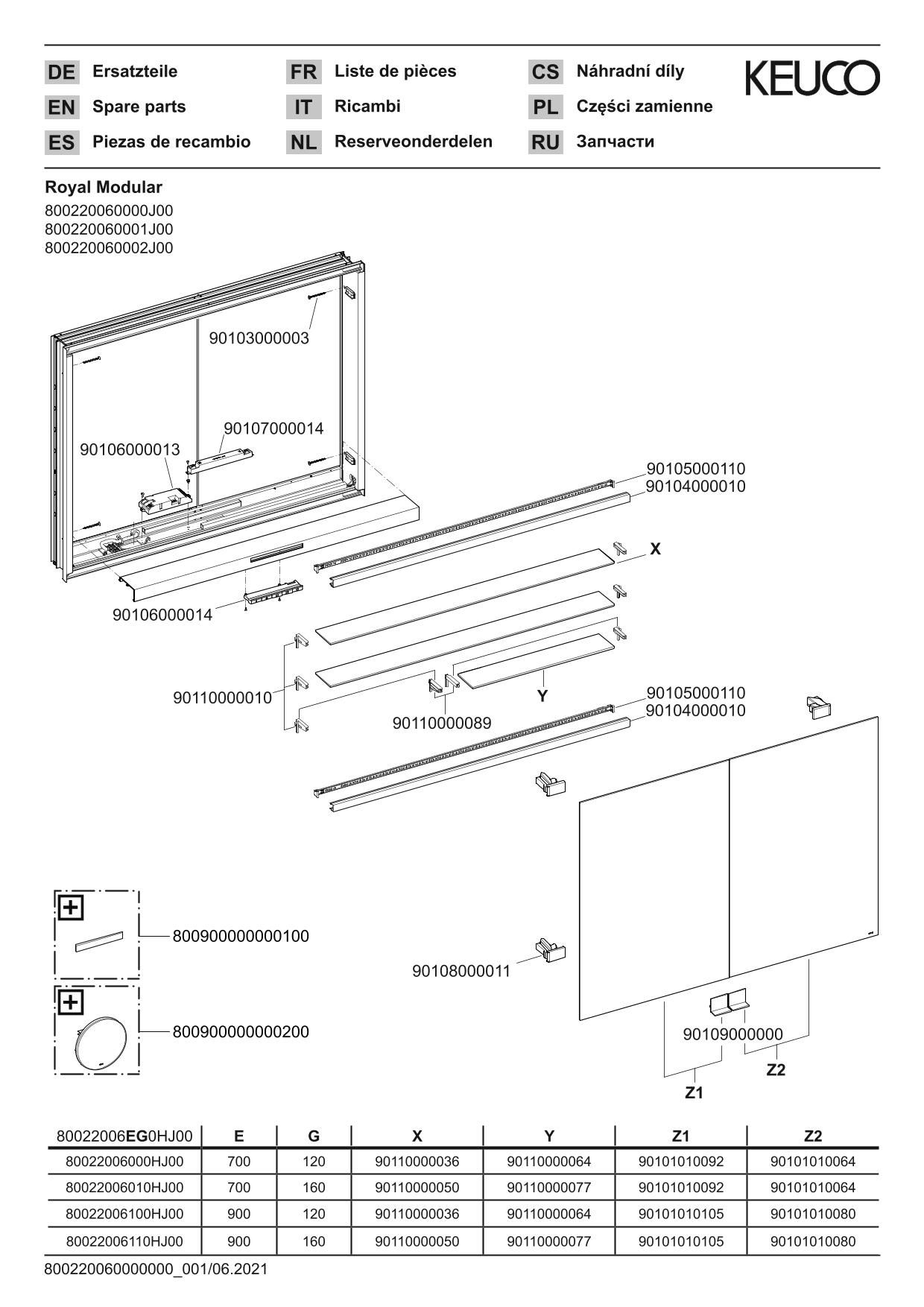 KEUCO Spiegelschrank Royal Modular 2.0 DALI 600 x 700 x 160 mm, 1 Steckdose, 1 Doppel-USB-Ladestelle, Wandeinbau, 2 Türen, beleuchtet