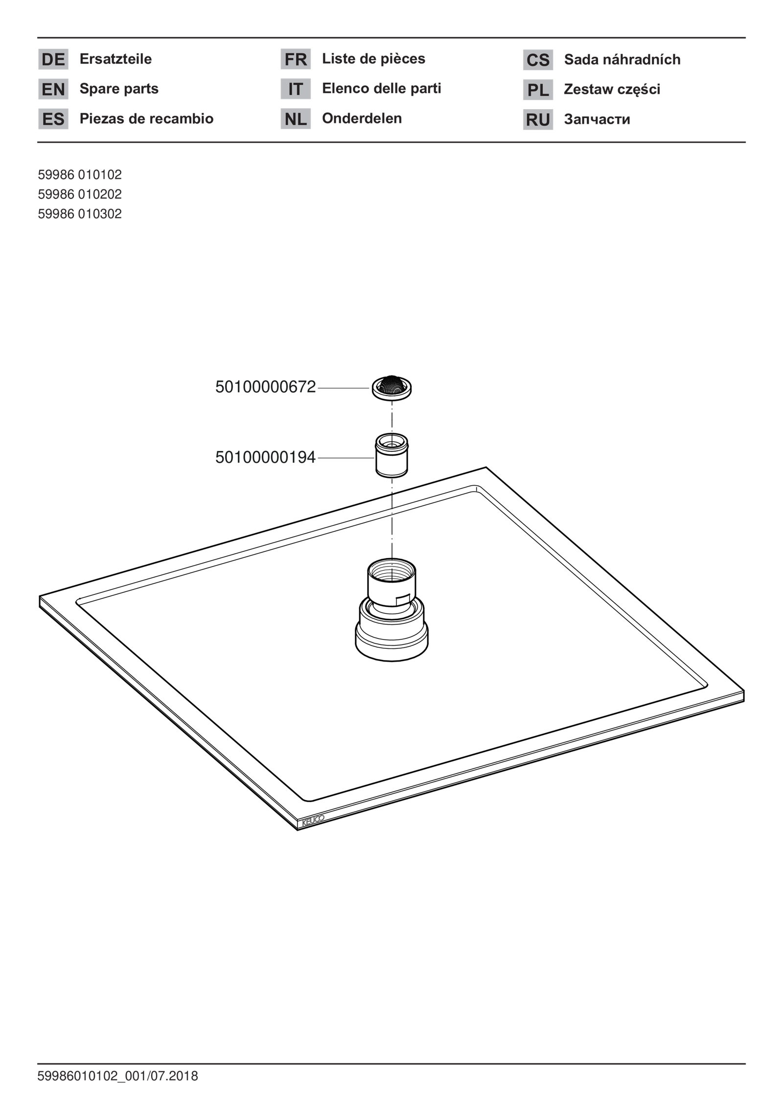 KEUCO Kopfbrause 250 mm, verchromt, eckig, aus Metall