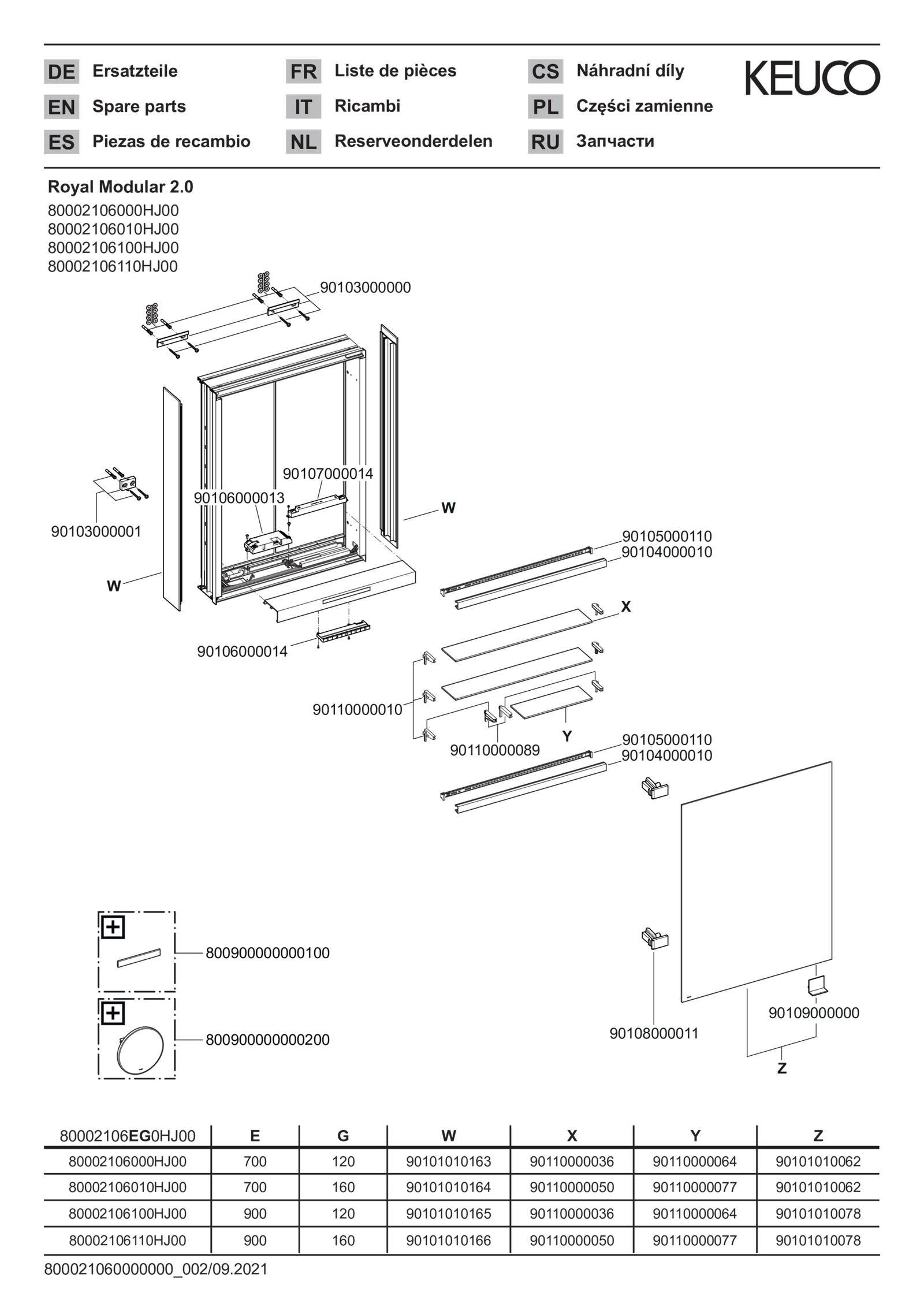 KEUCO Spiegelschrank Royal Modular 2.0 DALI 600 x 900 x 160 mm, 1 Steckdose, Wandvorbau, 1-türig, links, beleuchtet