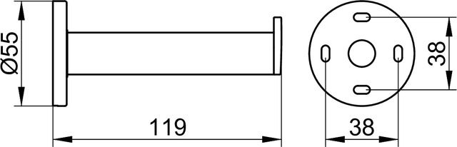 KEUCO Toilettenpapier-Ersatzrollenhalter Plan verchromt, für Rollenbreite 100/120mm