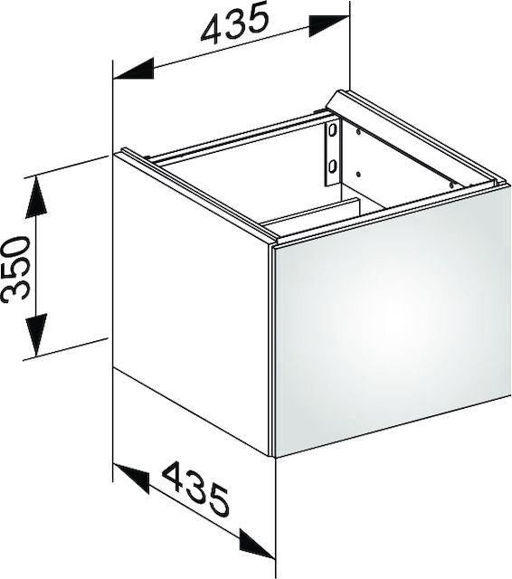 KEUCO Waschtischunterschrank Edition 11 43,5x35x43,5cm, 1-türig, links, Strukturlack Trüffel
