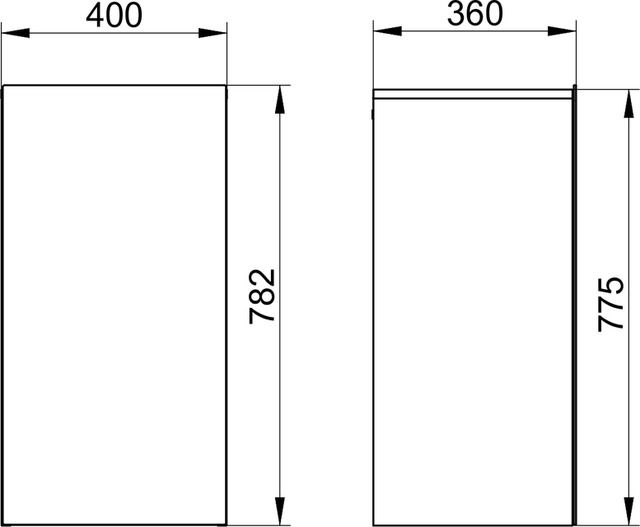 KEUCO Mittelschrank Stageline 40x78,2x36cm, 1-türig, Anschlag links, Lack Inox Seidenmatt, Glas Inox satiniert