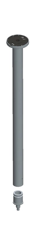 KEUCO Deckenabhängung Plan Set, Aluminium silber-eloxiert, 700 mm