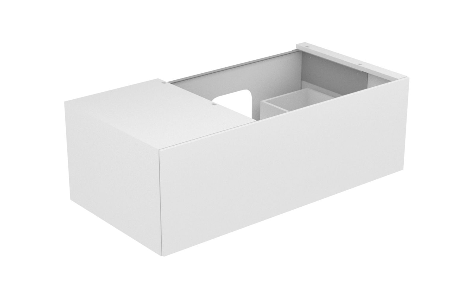KEUCO Waschtischunterschrank Edition 11 105x35x53,5cm, 1 Frontauszug, rechts, Cashmere, Glas Cashmere satiniert