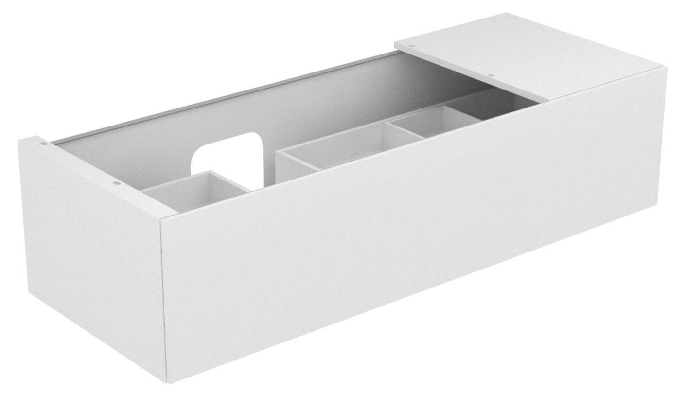 KEUCO Waschtischunterschrank Edition 11 140x35x53,5cm, 1 Frontauszug, links, Furnier Eiche Tabak