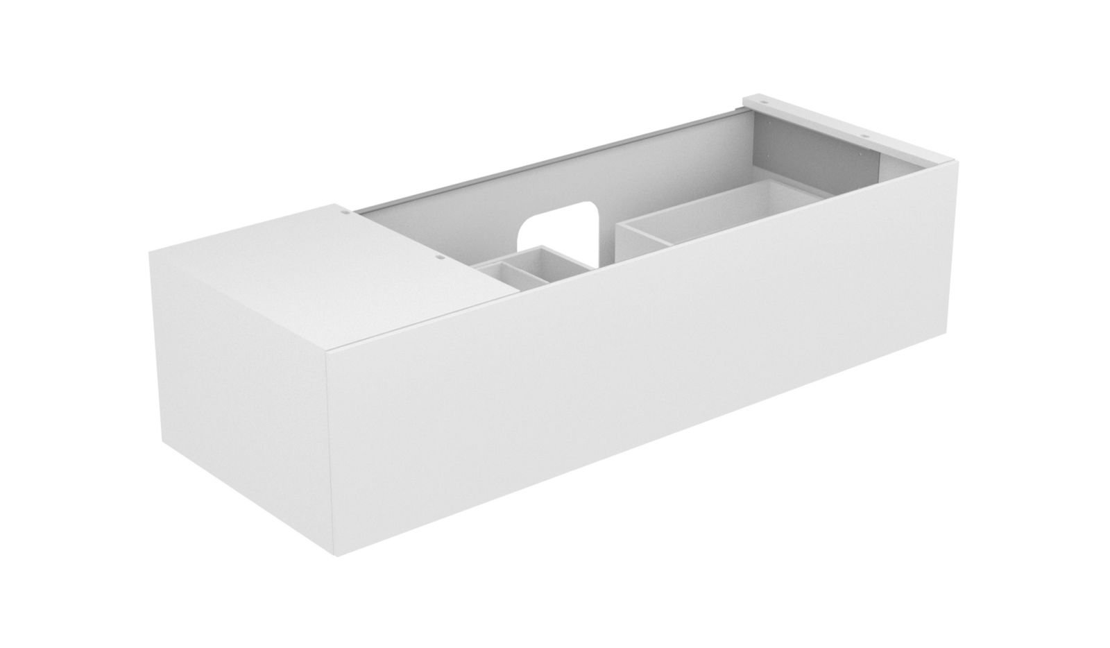 KEUCO Waschtischunterschrank Edition 11 140x35x53,5cm, 1 Frontauszug, rechts, Cashmere, Glas Cashmere