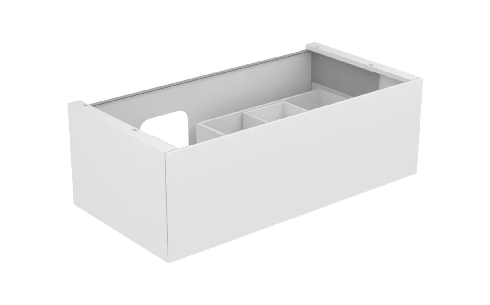 KEUCO Waschtischunterschrank Edition 11 105x35x53,5cm, 1 Frontauszug, links, Weiß hochglanz