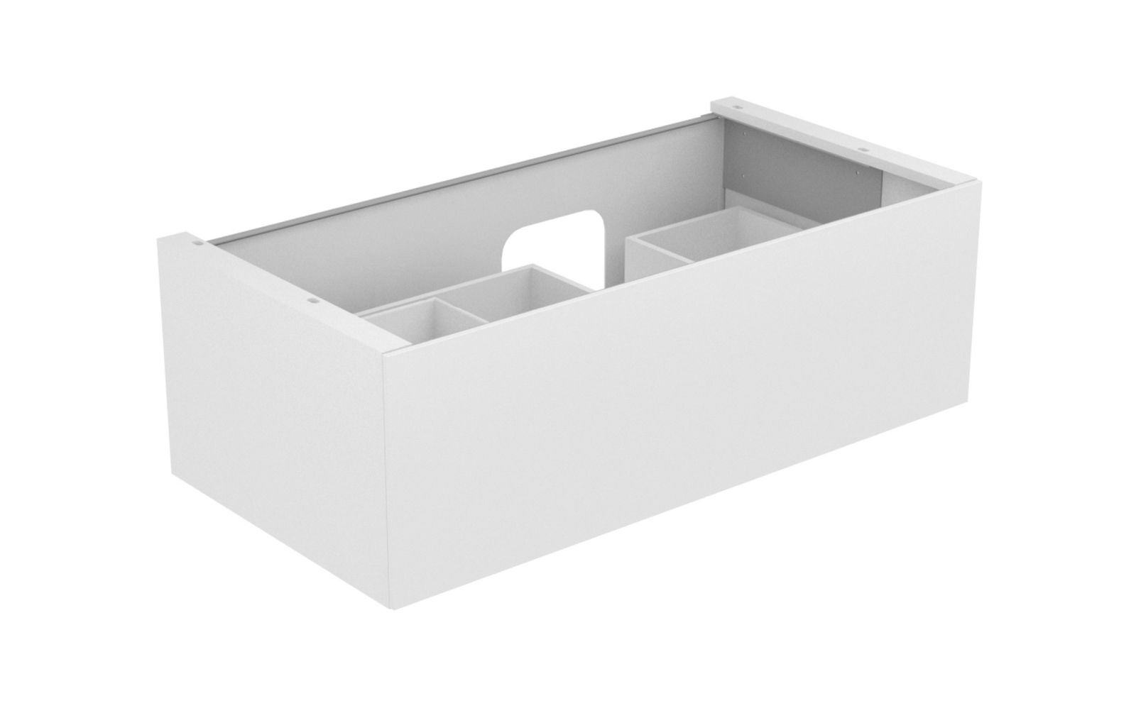 KEUCO Waschtischunterschrank Edition 11 105x35x53,5cm, 1 Frontauszug, rechts, Beleuchtung, schwarz, Glas schwarz