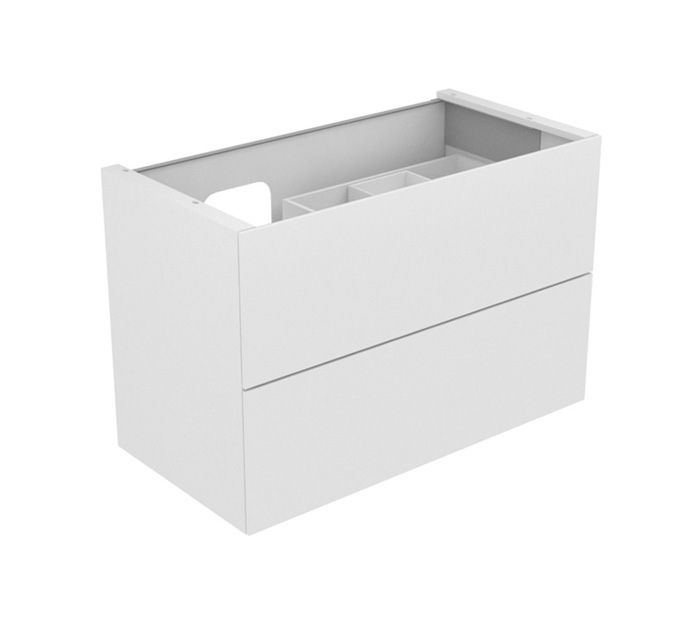 KEUCO Waschtischunterschrank Edition 11 105x70x53,5cm, 2 Frontauszüge, links, Cashmere, Glas Cashmere