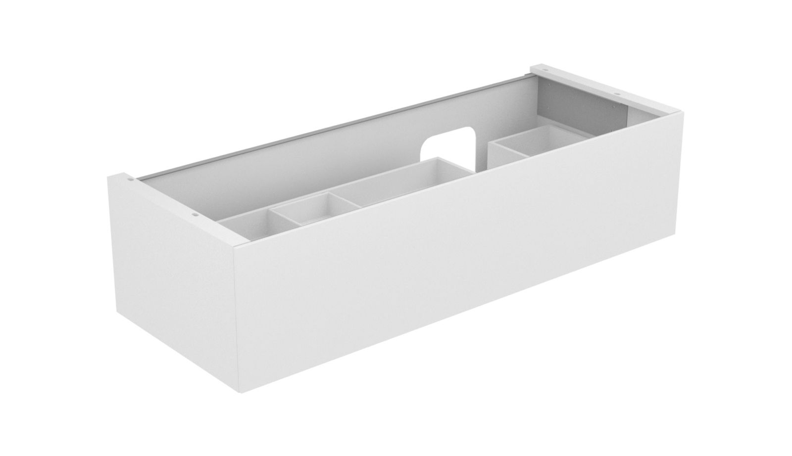 KEUCO Waschtischunterschrank Edition 11 140x35x53,5cm, 1 Frontauszug, rechts, Cashmere, Glas Cashmere satiniert
