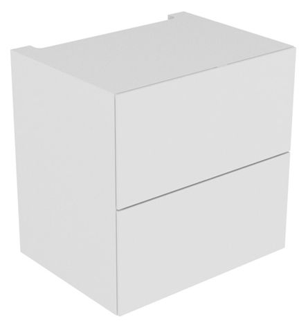 KEUCO Unterbauschrank Edition 11 Planning 70x70x53,5cm, 2 Frontauszüge, Lack Seidenmatt, Glas Anthrazit klar