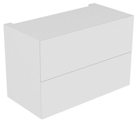 KEUCO Unterbauschrank Edition 11 Planning 105x70x53,5cm, 2 Frontauszüge, Innenbeleuchtung, Lack Seidenmatt, Glas Anthrazit klar