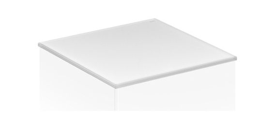 KEUCO Abdeckplatte Edition 11 35,2 x 0,3 x 52,4 cm, Weiß, Glas Weiß satiniert, ESG Glas Unterseite lackiert