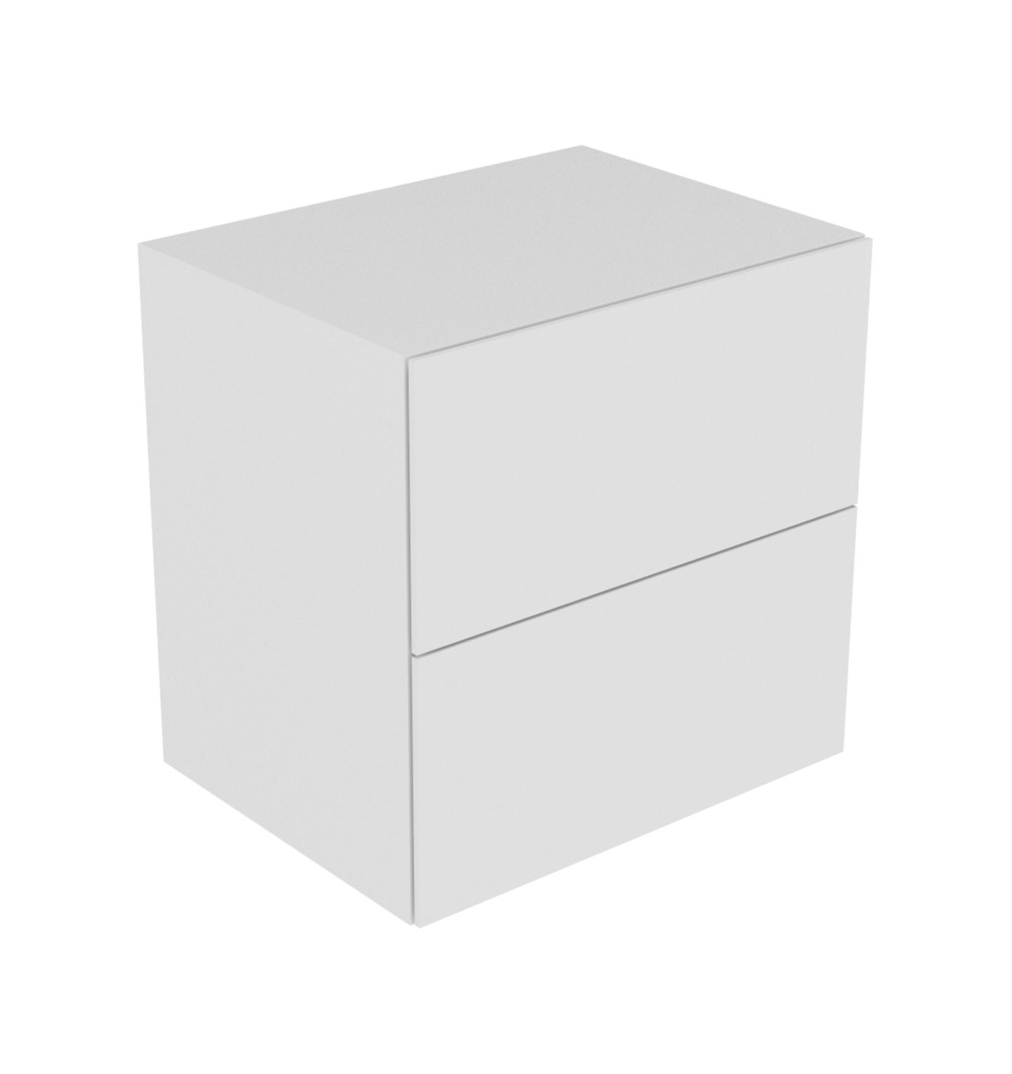KEUCO Sideboard Edition 11 70x70x53,5cm, 2 Frontauszüge, Cashmere, Glas Cashmere satiniert
