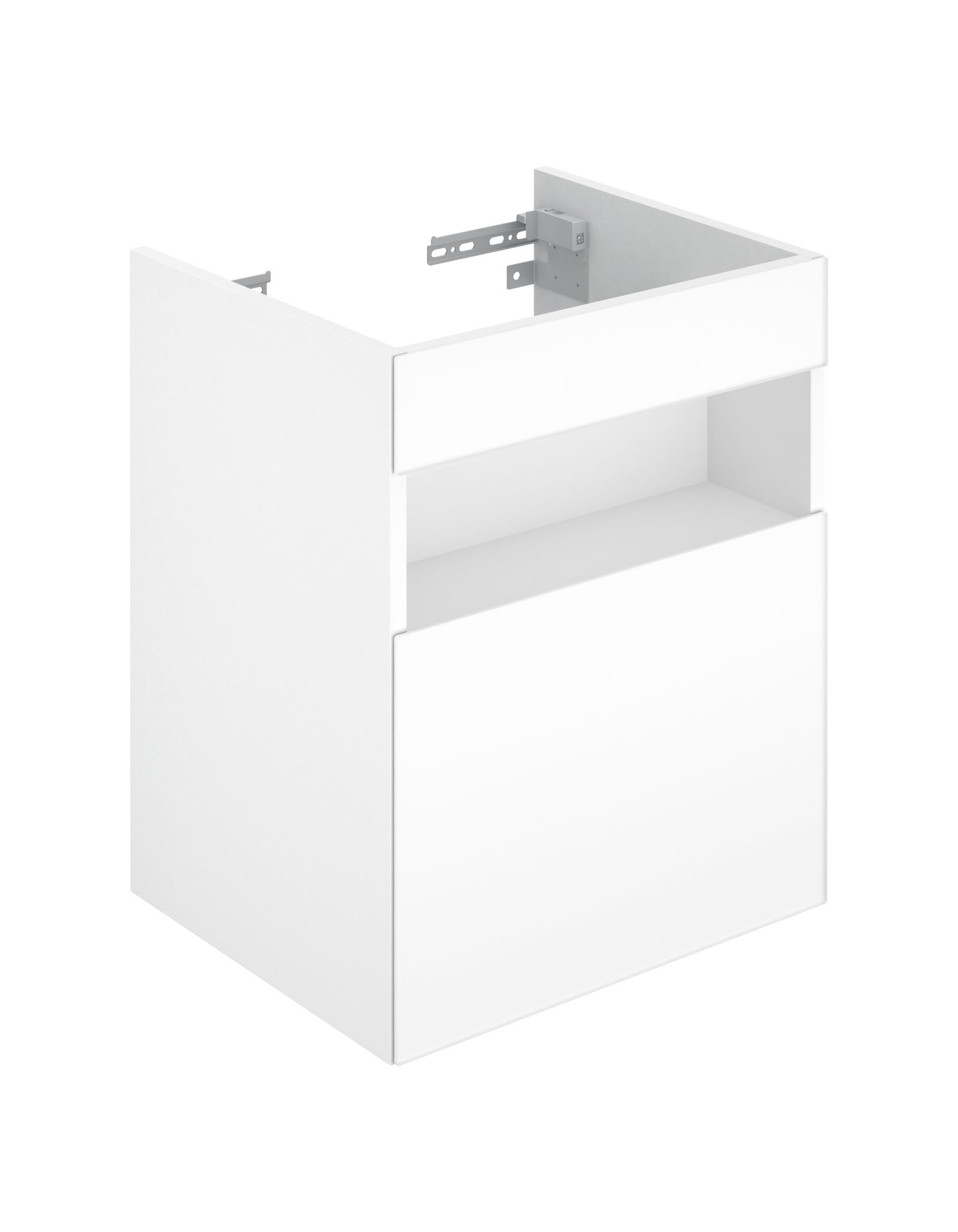 KEUCO Waschtisch-Unterschrank Stageline 46x62,5x38cm, 1-türig, links, mit Elektrik, Dekor Vulkanit, Glas satiniert Vulkanit