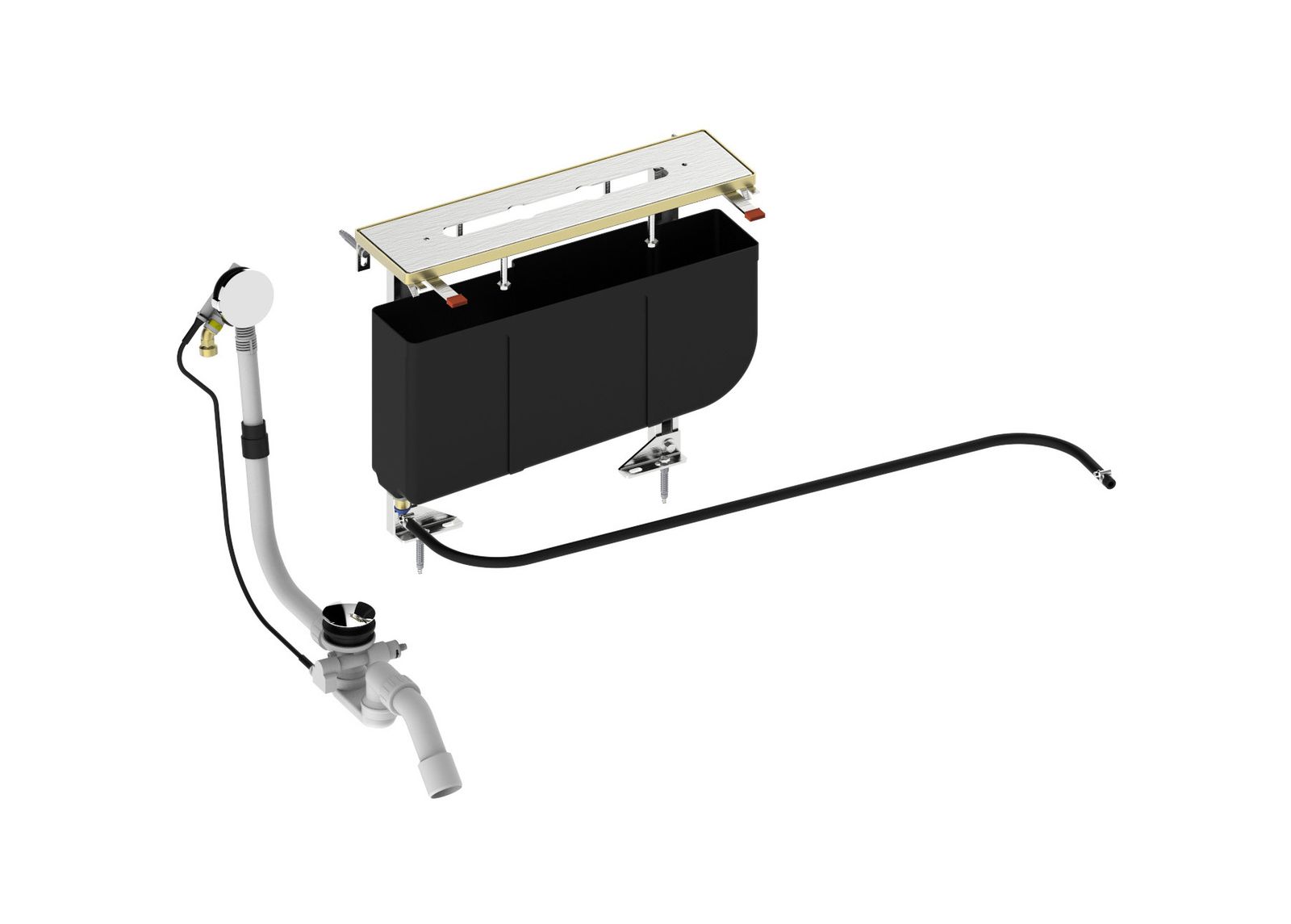 KEUCO Rohbau-Set Edition 11 für Wannen-3-Loch-Armatur, verchromt