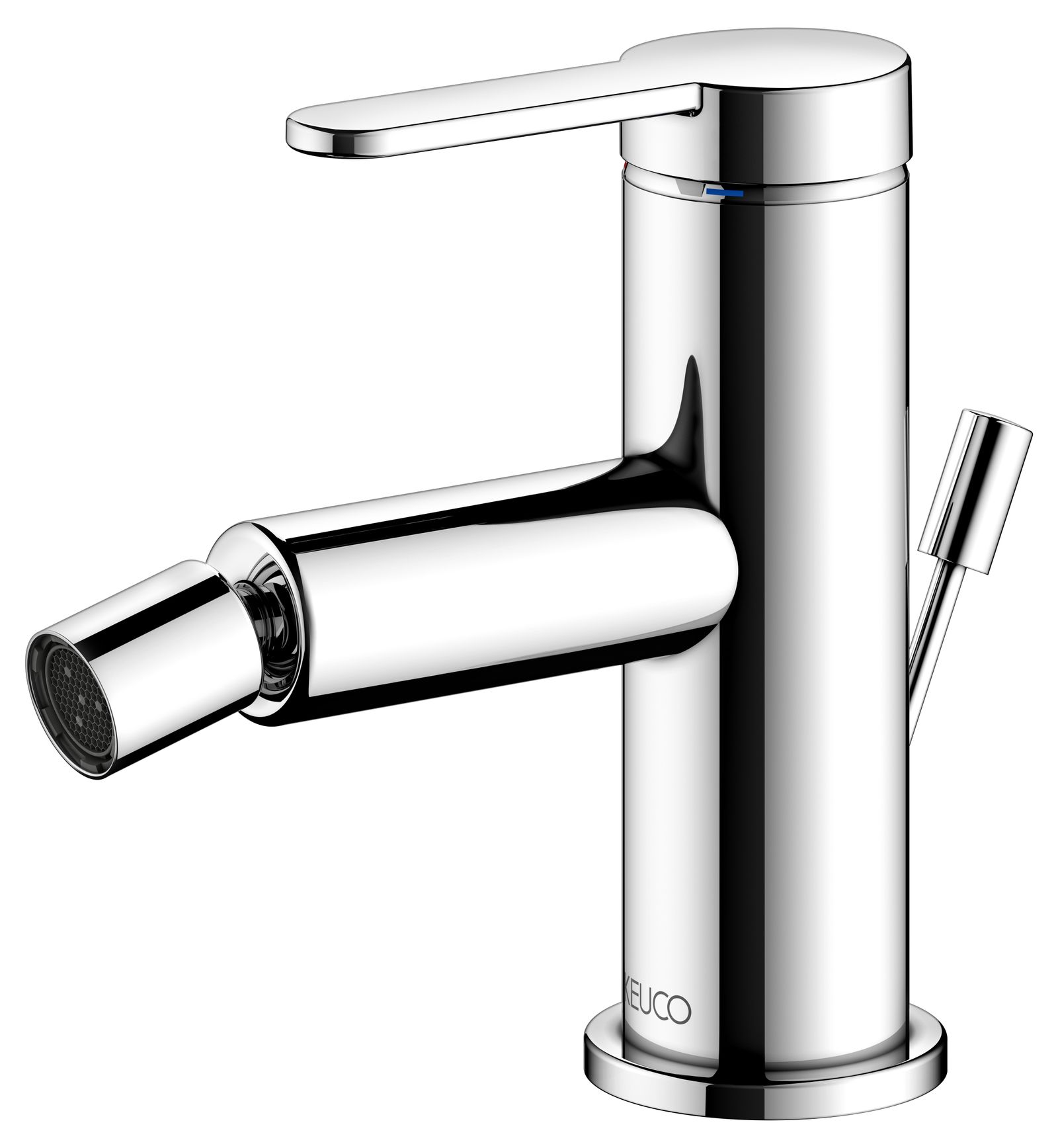 KEUCO Bidet-Einhebelmischer IXMO Flat Ausladung 110mm, mit Ablaufgarnitur, verchromt