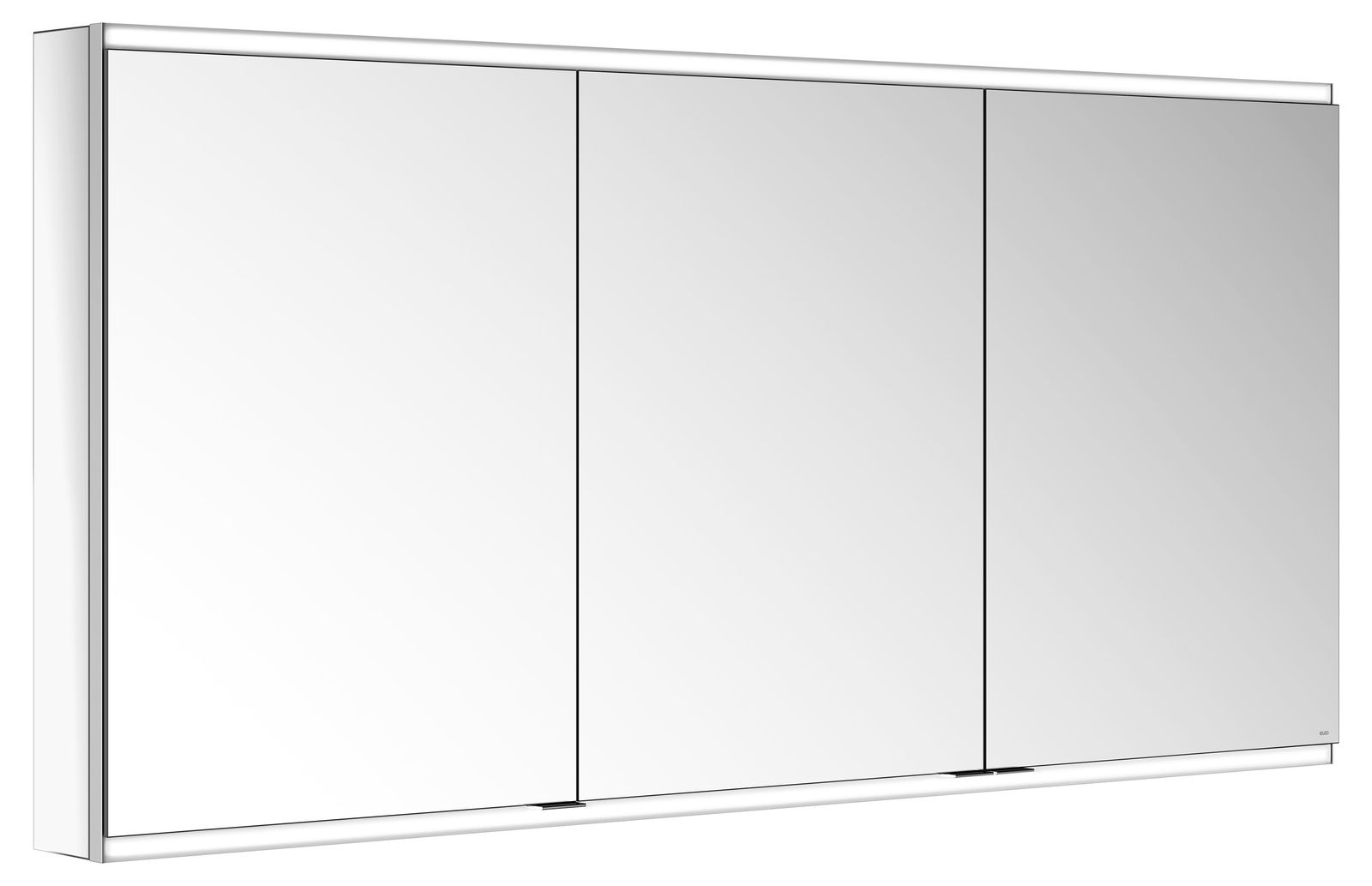 KEUCO Spiegelschrank Royal Modular 2.0 1500 x 700 x 120 mm, 1 Steckdose, 1 Doppel-USB-Ladestelle, Wandvorbau, 3 Türen, beleuchtet