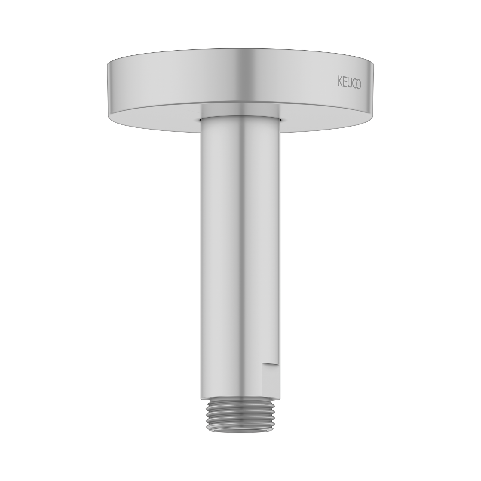 KEUCO Brausearm Ausladung 100 mm, aluminium-finish, Deckenanschluss, Rosette rund