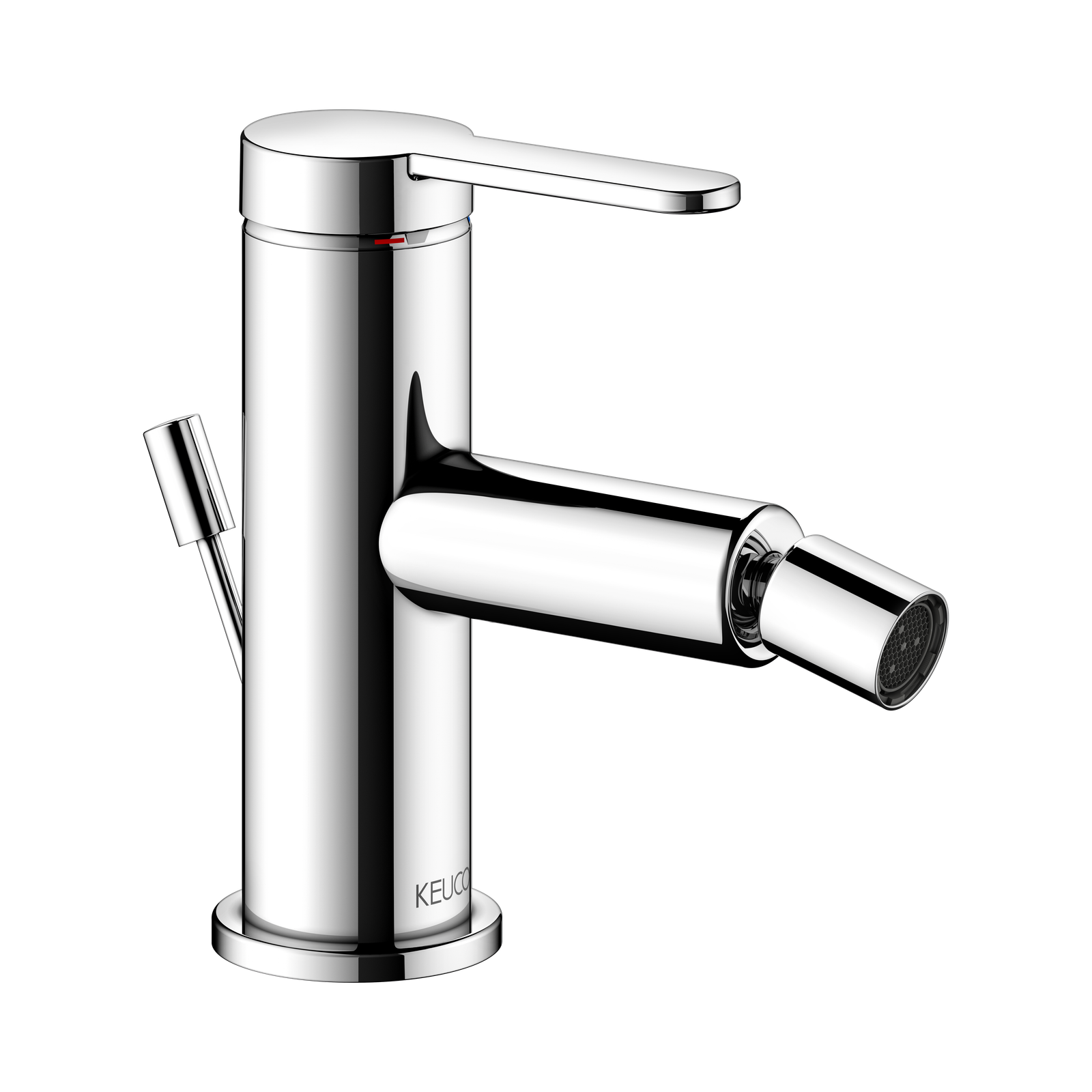 KEUCO Bidet-Einhebelmischer IXMO Flat Ausladung 110mm, mit Ablaufgarnitur, verchromt