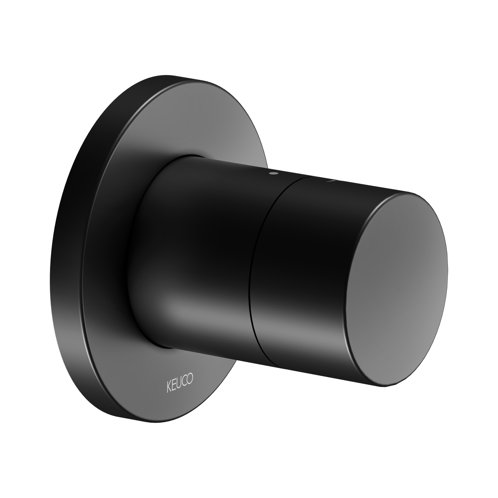 KEUCO Fertigmontageset IXMO Pure schwarz matt, UP-Absperrventil, rund, für 1 Verbraucher