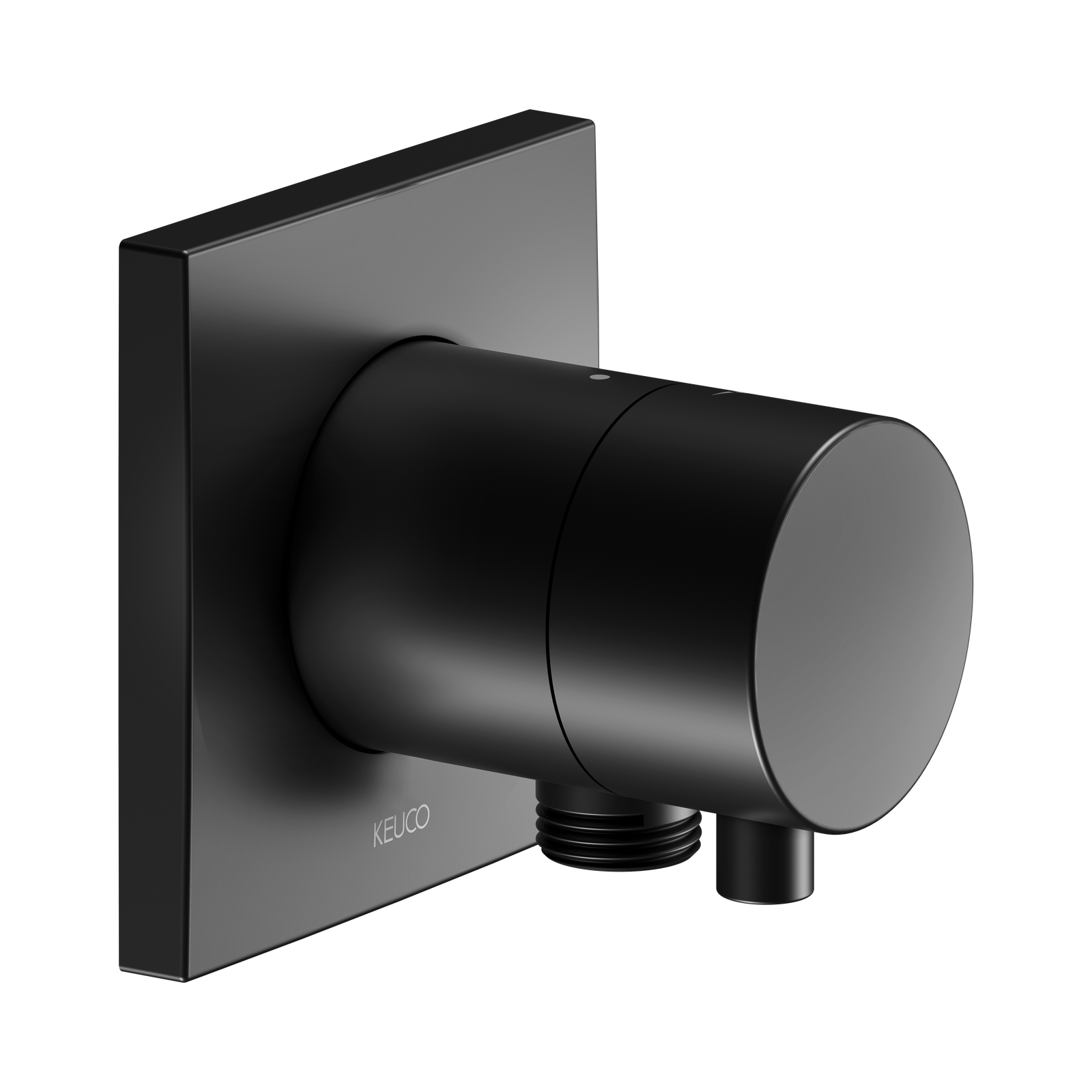 KEUCO Fertigmontageset IXMO Comfort UP-Absperrventil, eckig, Schlauchanschluss, für 1 Verbraucher, schwarz matt