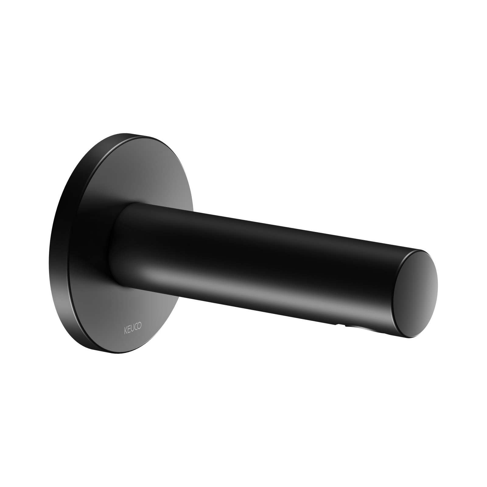 KEUCO Wanneneinlauf IXMO Ausladung 130 mm, schwarz matt, runde Rosette