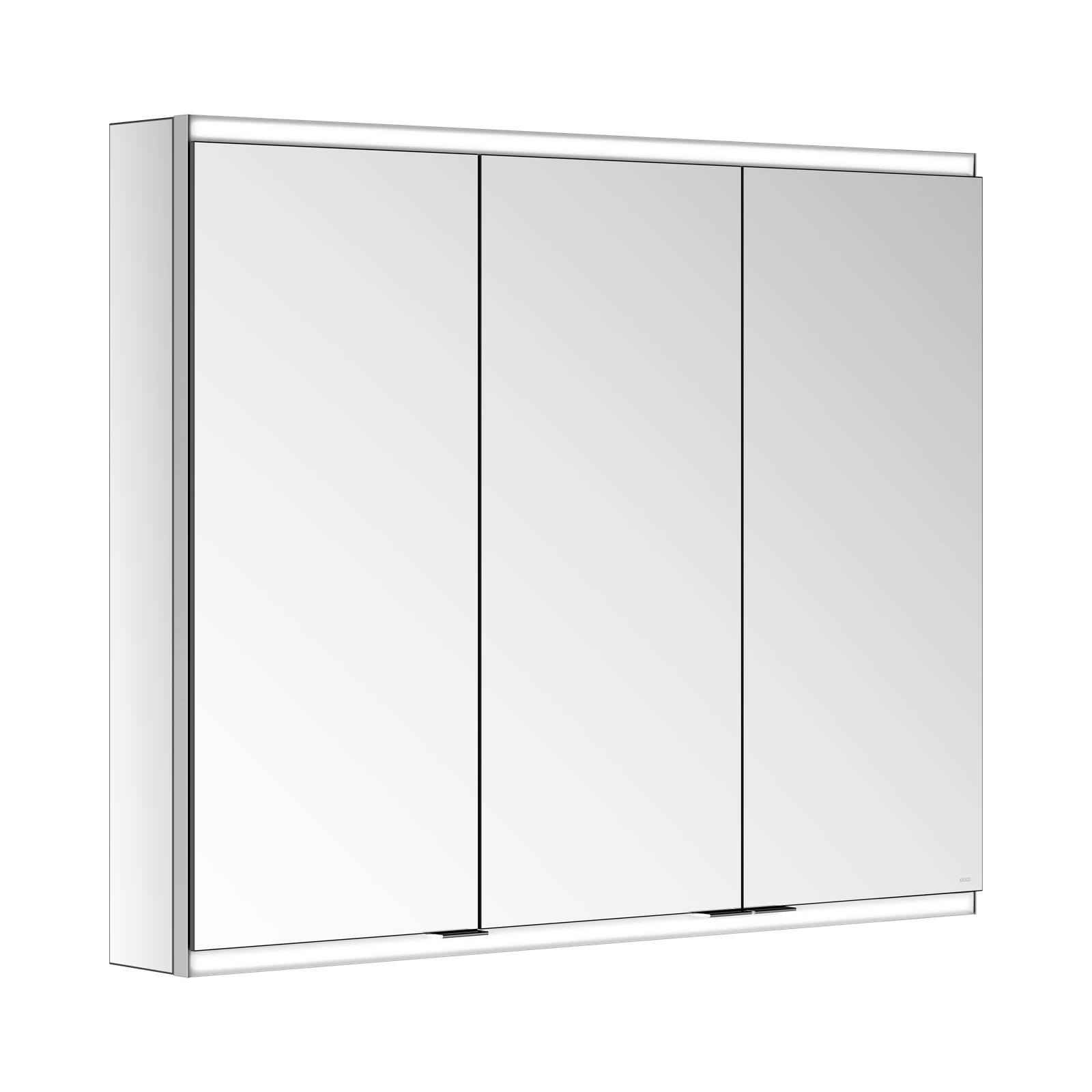 KEUCO Spiegelschrank Royal Modular 2.0 DALI 900 x 700 x 120 mm, 2 Steckdosen, Wandvorbau, 3 Türen, beleuchtet
