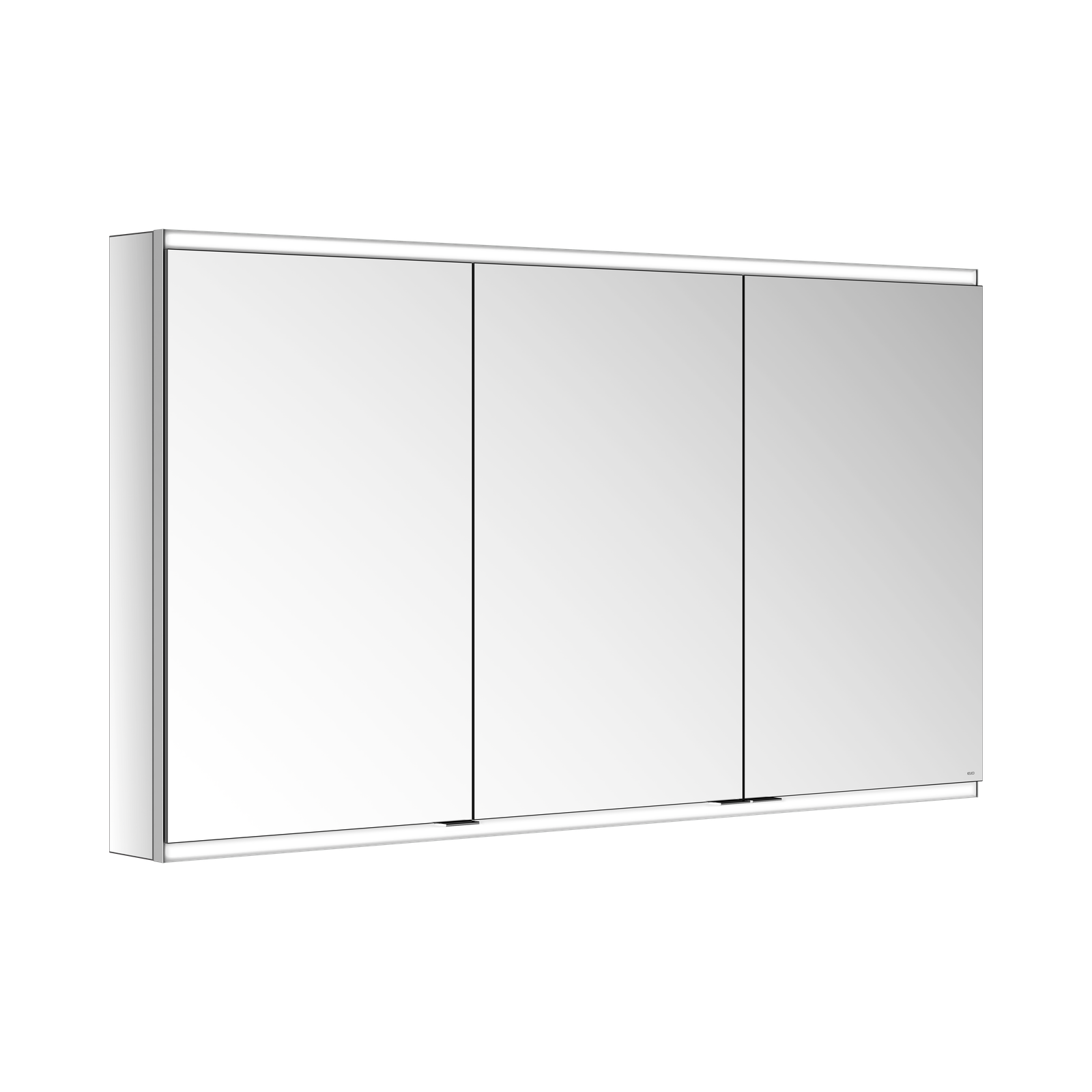 KEUCO Spiegelschrank Royal Modular 2.0 1300 x 700 x 120 mm, 1 Steckdose, 1 Doppel-USB-Ladestelle, Wandvorbau, 3 Türen, beleuchtet