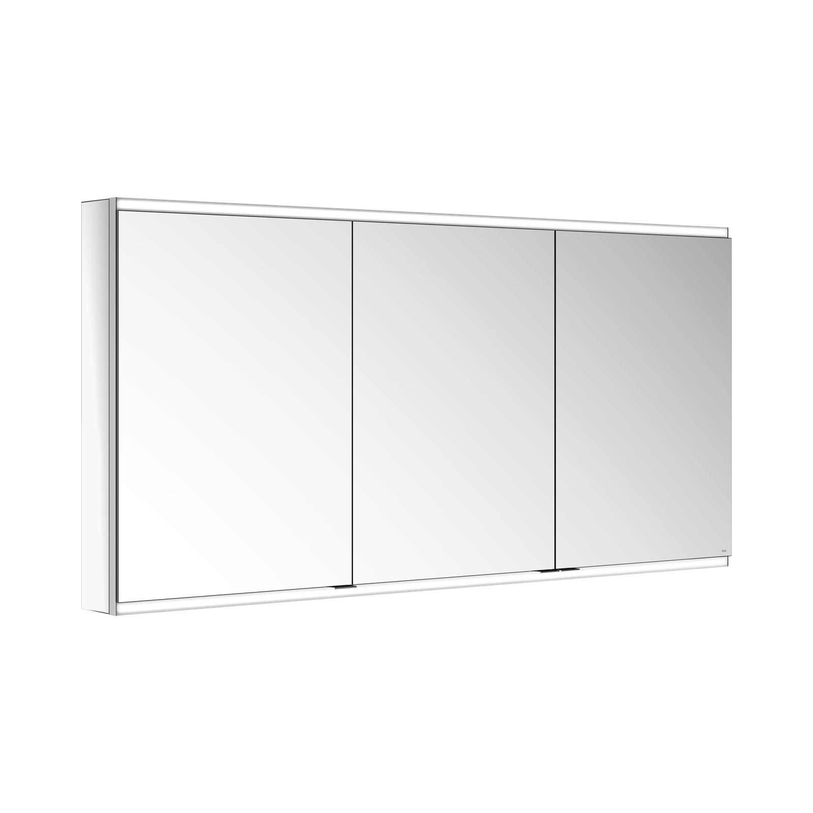 KEUCO Spiegelschrank Royal Modular 2.0 1500 x 700 x 120 mm, 1 Steckdose, 1 Doppel-USB-Ladestelle, Wandvorbau, 3 Türen, beleuchtet