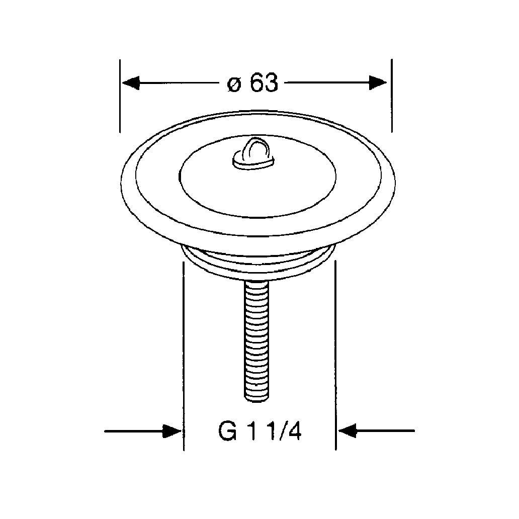 KLUDI Universal-Stopfenventil G 1 1/4, chromnickelstahl