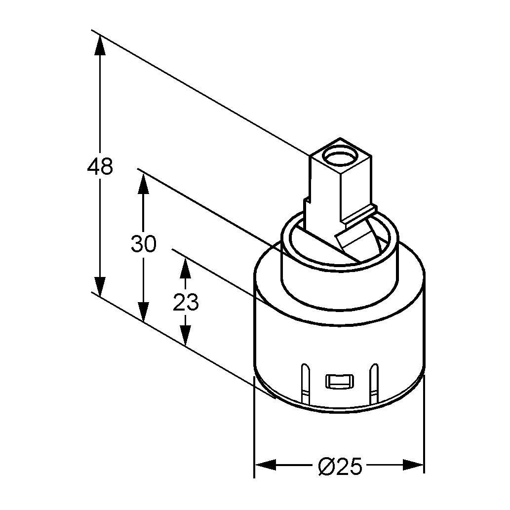 KLUDI Steuereinheit für Hochdruckarmaturen, 25 mm