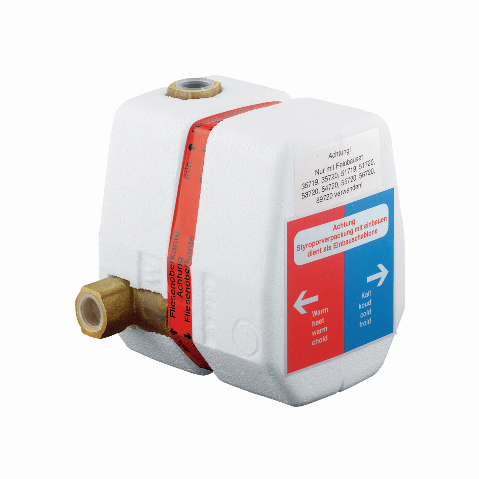 KLUDI Grundkörper DN 15, mit Absperrventil, für Unterputz-Thermostat