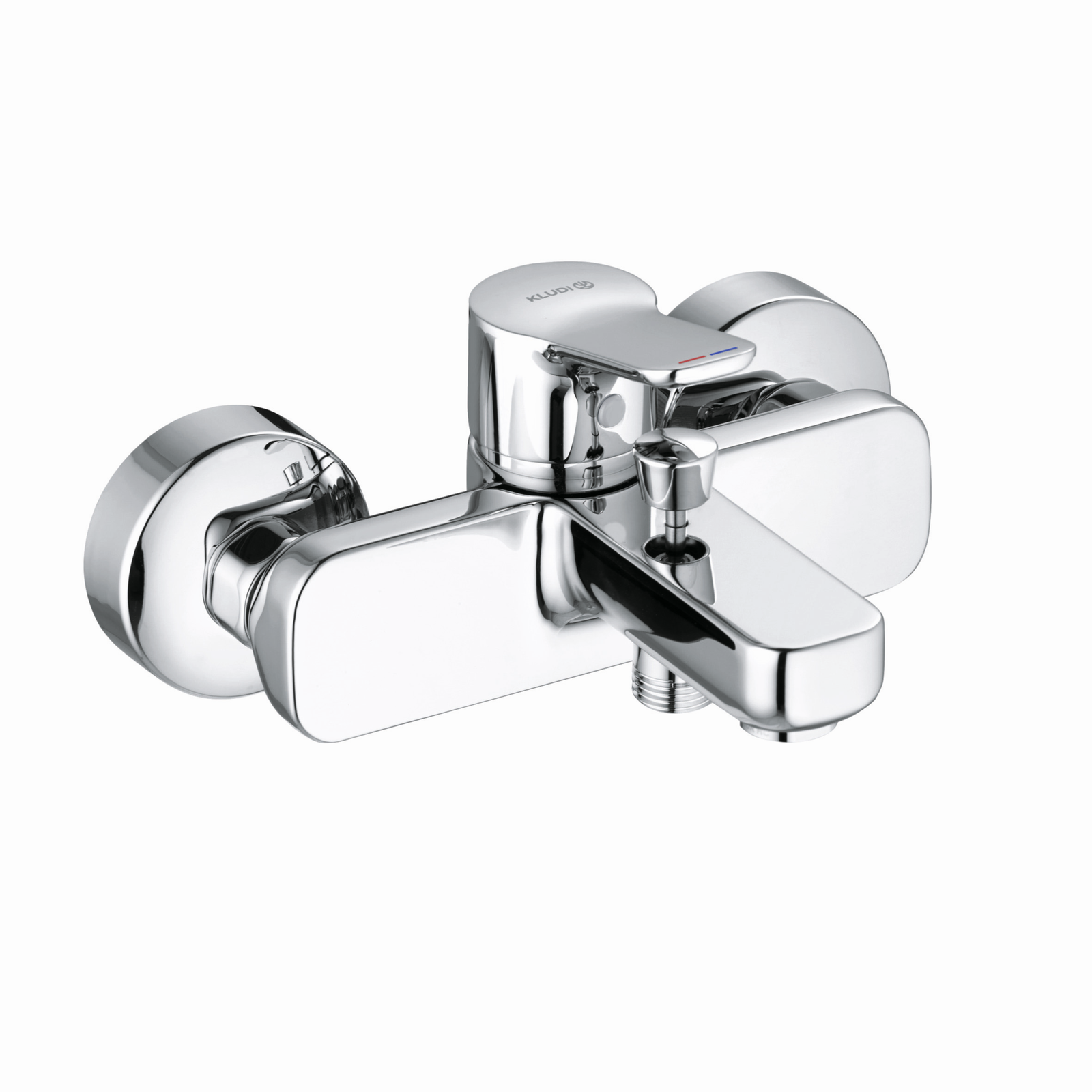 KLUDI PURE&EASY Wannenfüll- und Brause-Einhebelmischer DN 15, Wandmontage, chrom