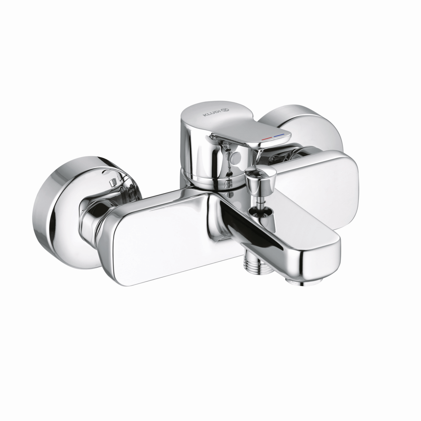 KLUDI PURE&EASY Wannenfüll- und Brause-Einhebelmischer DN 15, Wandmontage, chrom