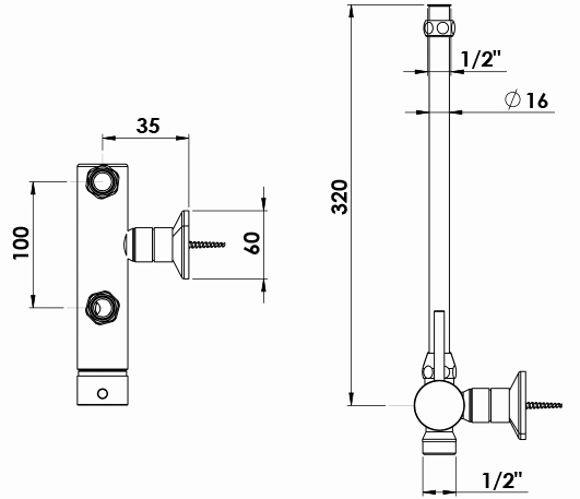 KWC Brause-Einhebelmischer Kuri verchromt, NW 1/2", mit Handbrause, für Durchlauferhitzer