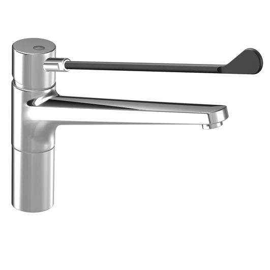 KWC Hebelmischer GASTRO Schwenkauslauf A300 B 207, ganzchrom, Flexanschluss