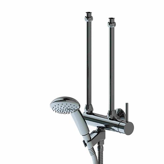 KWC Brause-Einhebelmischer Kuri verchromt, NW 1/2", mit Handbrause, für Durchlauferhitzer