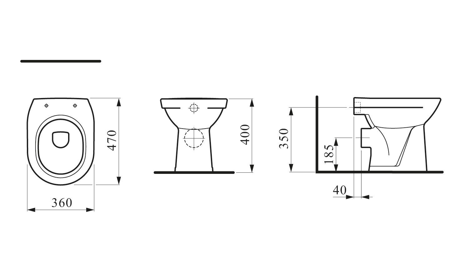 Laufen Stand-Tiefspül-WC PRO Abgang waagerecht, weiß LCC
