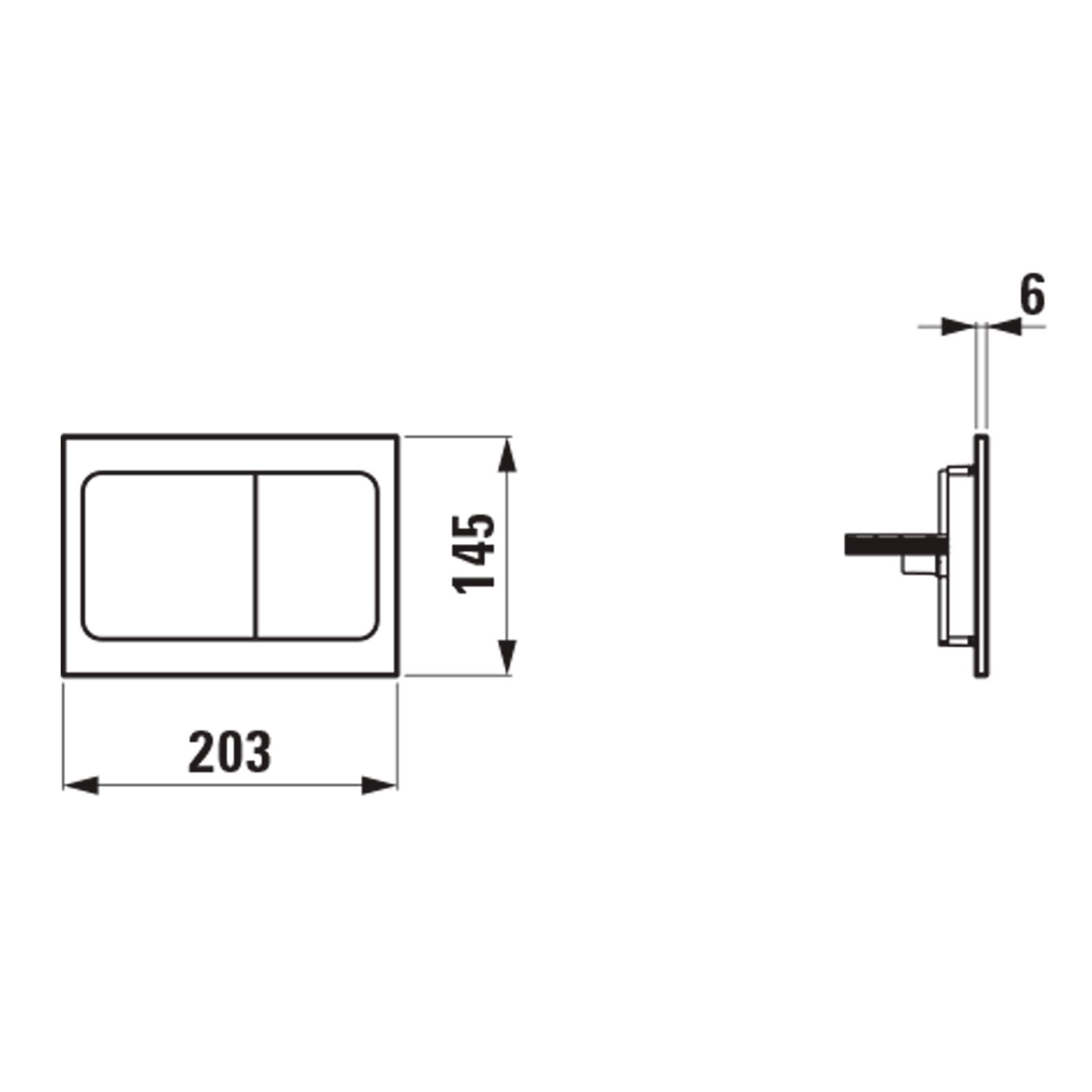 Laufen WC-Betätigungsplatte Air INEO 2-Mengen-Spülung, chrom