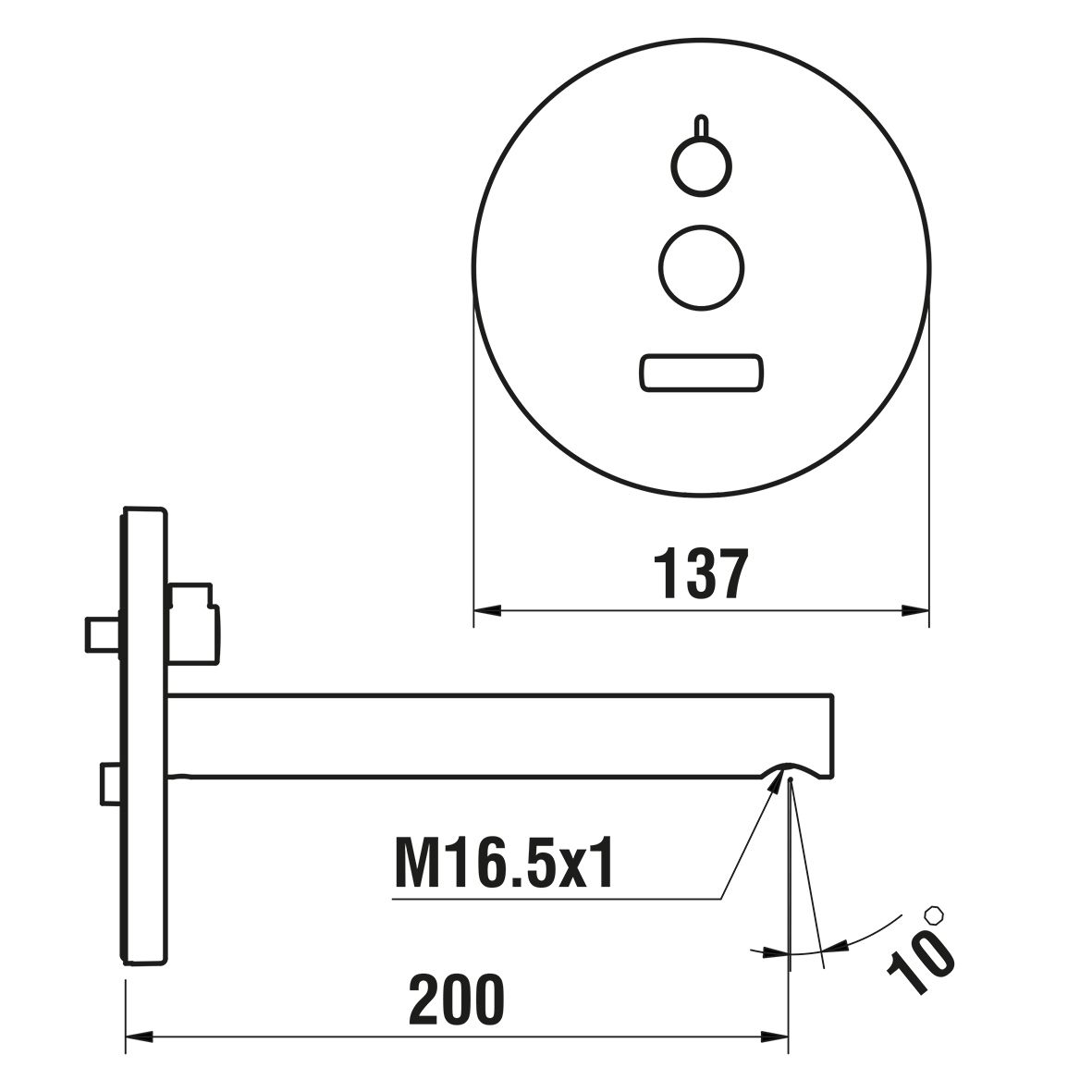 LF Twintronic UP-WT-Mischer 707026 IR Batt 6V BT Ausl.200 chrom