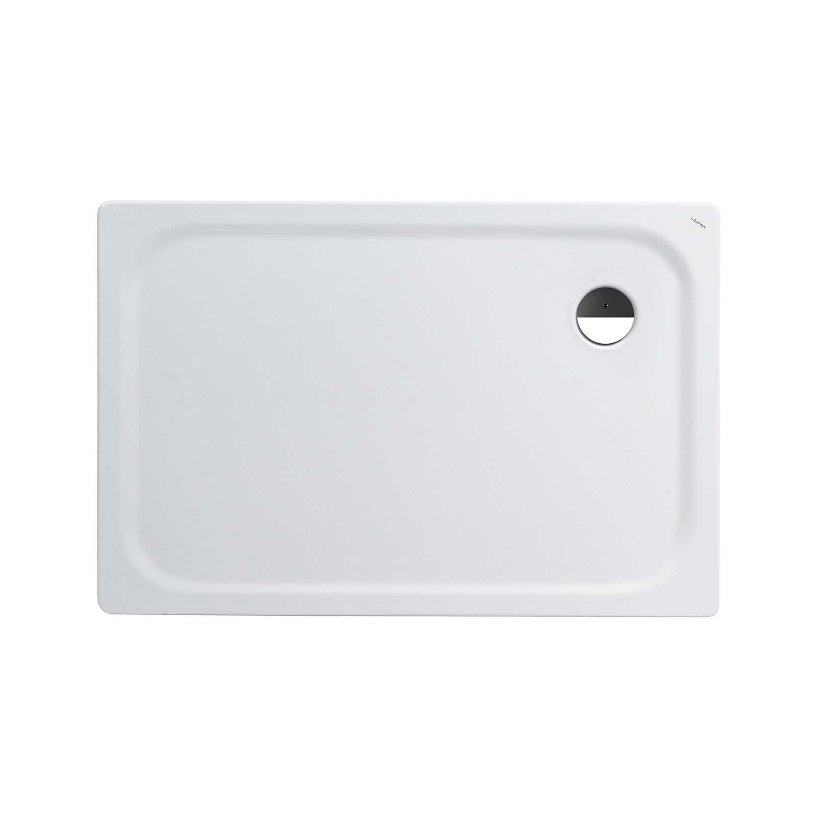 Laufen Duschwanne PLATINA rechteckig, aus Stahl, 120 x 80 x 2,5 cm, weiß Antislip