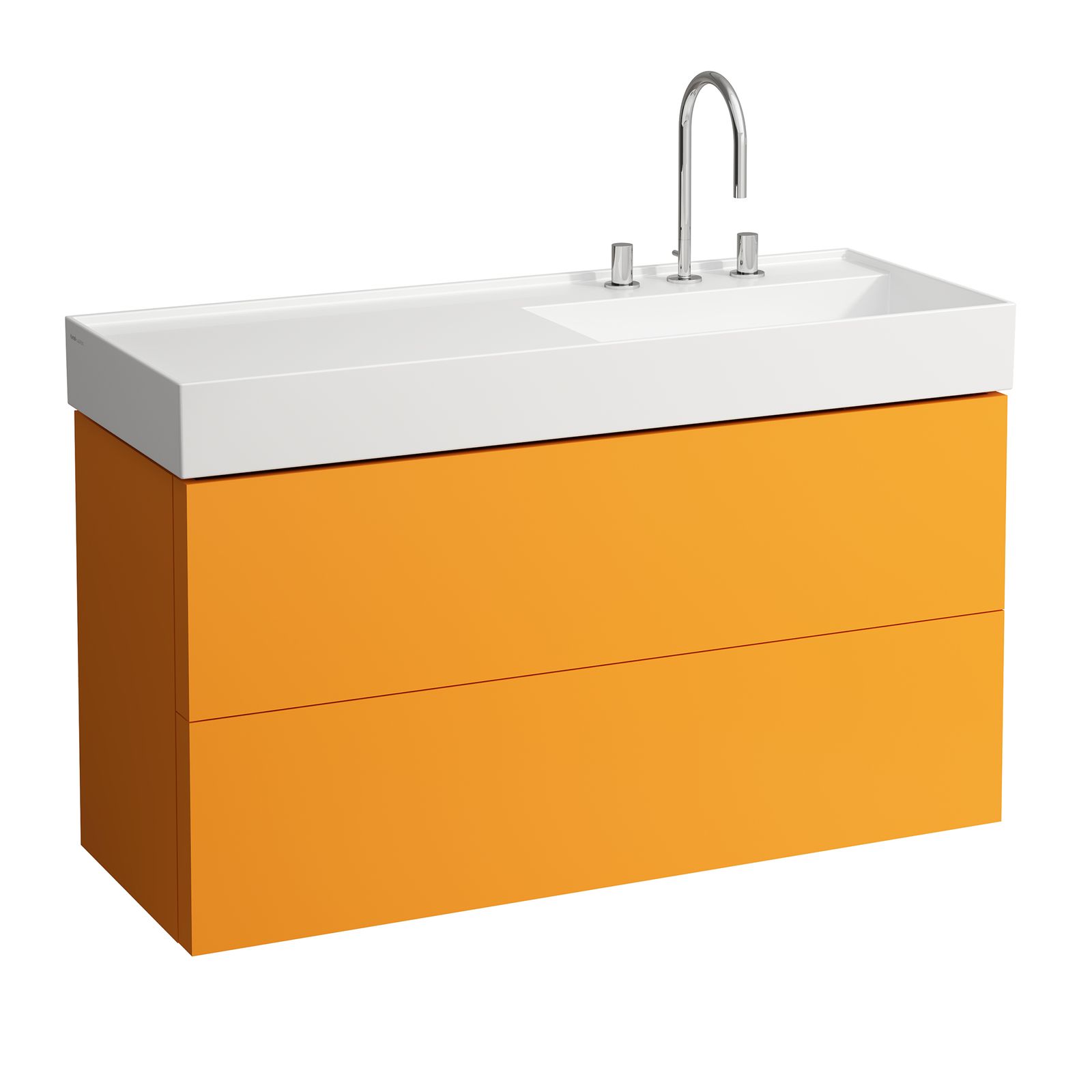 Laufen Waschtisch-Unterschrank KARTELL 118x60x45cm, 2 Schubladen, ockerbraun