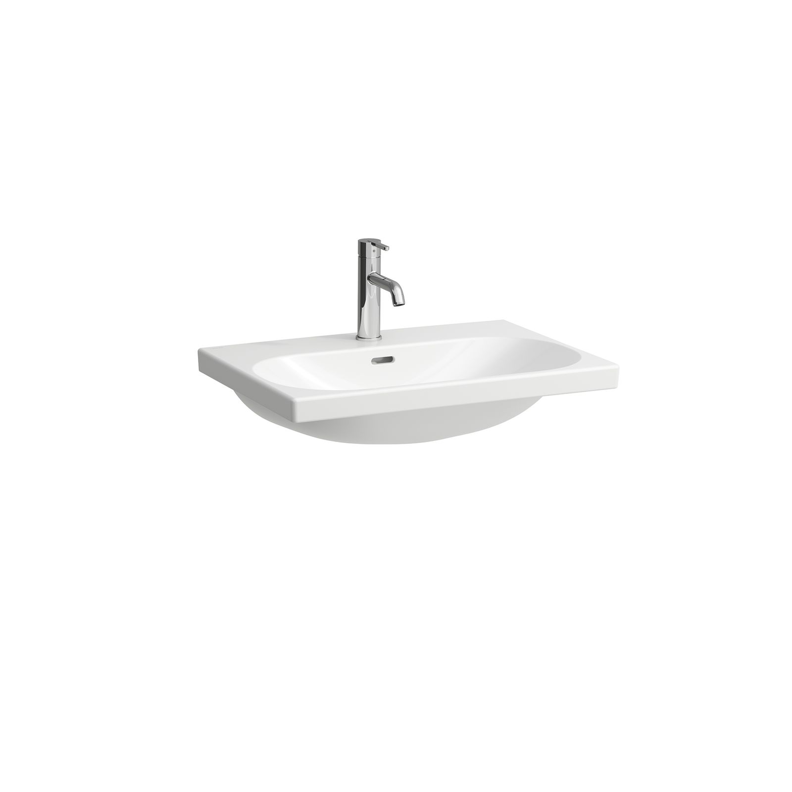 Laufen Aufsatz-Waschtisch LUA 65x46cm, ohne Überlauf, ohne Hahnloch, weiß