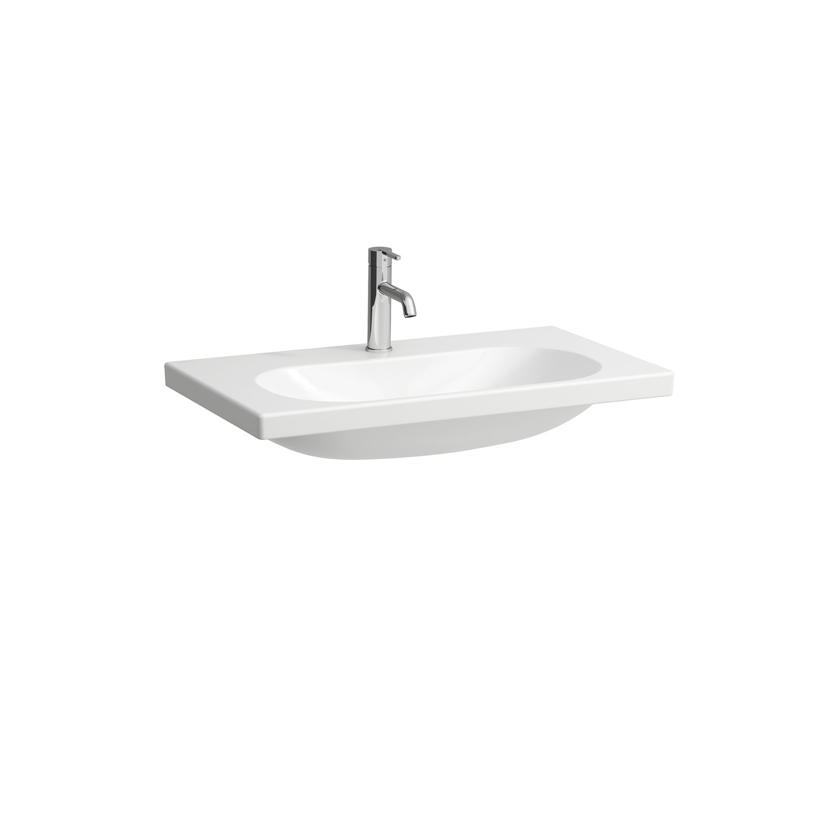 Laufen Waschtisch LUA 80x46cm, unterbaufähig, ohne Überlauf, mit 1 Hahnloch, weiß